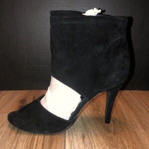 Matisse Ashland Black Leather Stiletto Open Toe Slip On Heels Women's Size 10